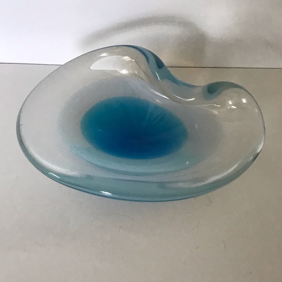 Murano Other - Murano Italian Art Glass Turquoise Fused Bowl